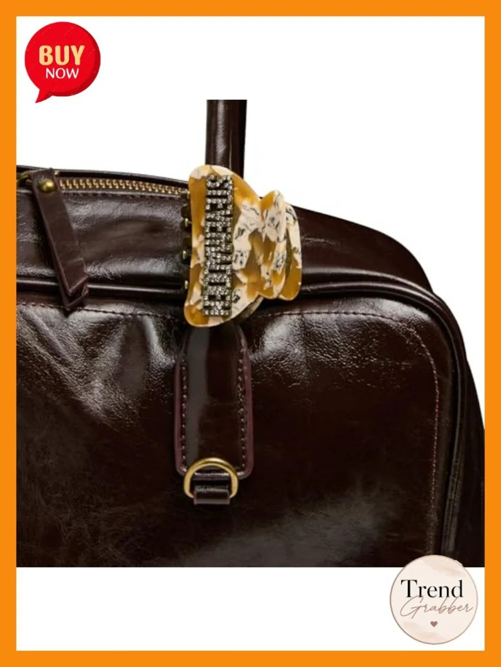 Faux Leather Satchel Handbag with Zipper Closure and Shoulder Strap